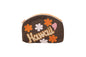 Quilted Cosmetic Pouch Large - Brown/Orange