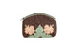 Quilted Cosmetic Pouch Small - Brown/Brown