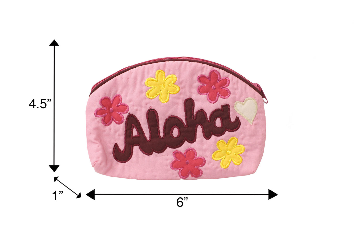 Quilted Cosmetic Pouch Large - Pink/Fuchsia