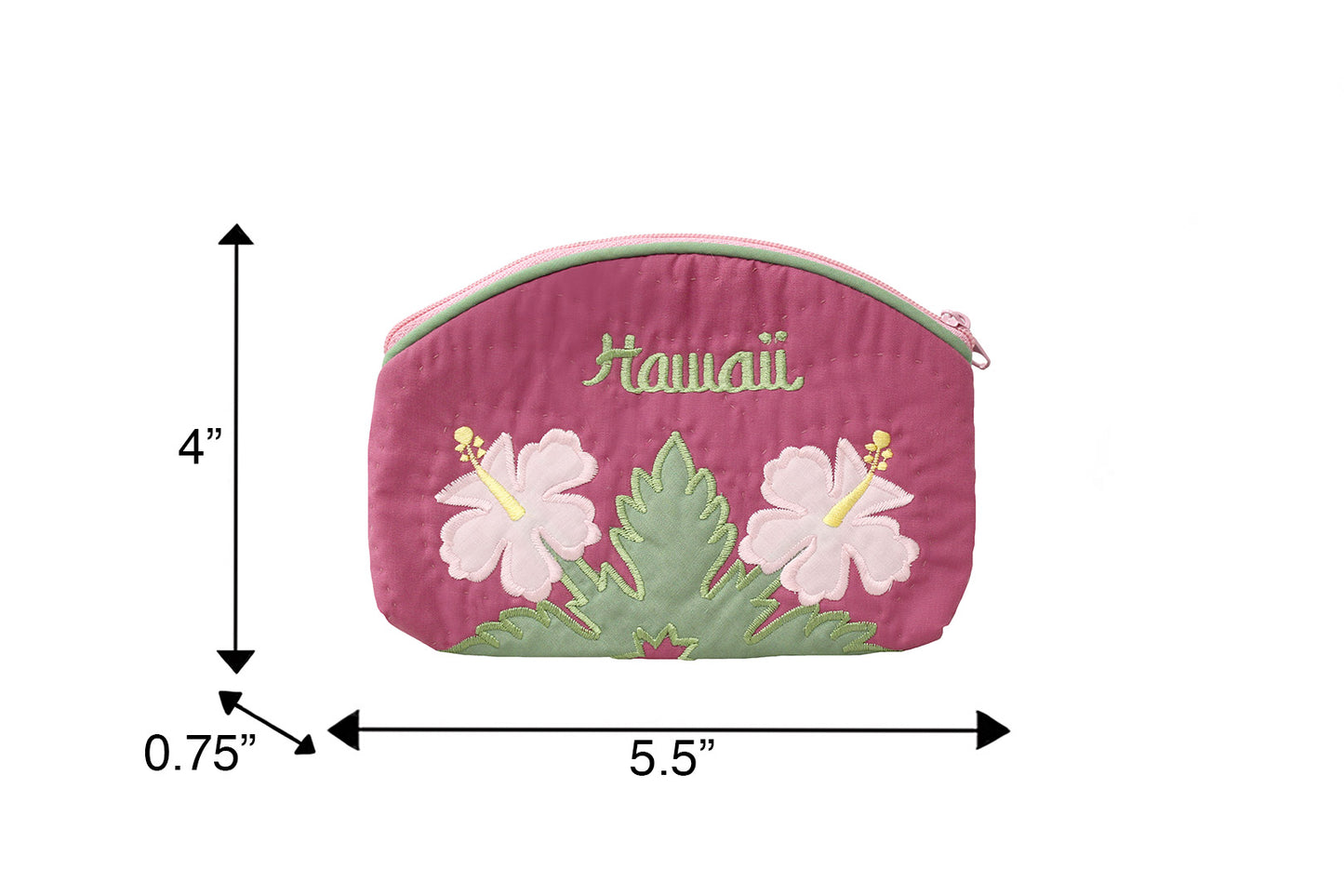 Quilted Cosmetic Pouch Small - Fuchsia/Pink
