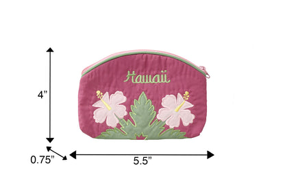 Quilted Cosmetic Pouch Small - Fuchsia/Pink