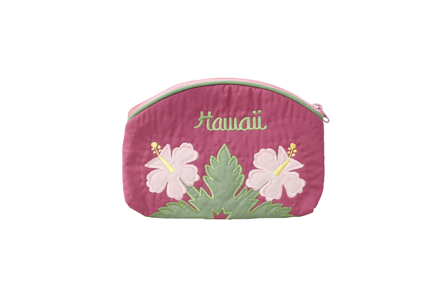 Quilted Cosmetic Pouch Small - Fuchsia/Pink