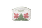 Quilted Cosmetic Pouch Small - White/Pink