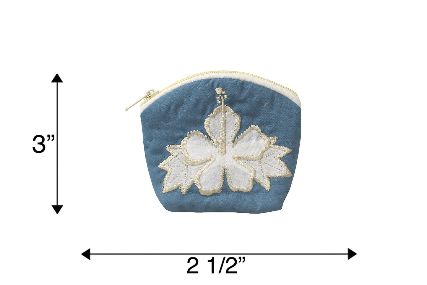 Quilted Coin Pouch - Blue/White