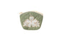 Quilted Coin Pouch - Green/White