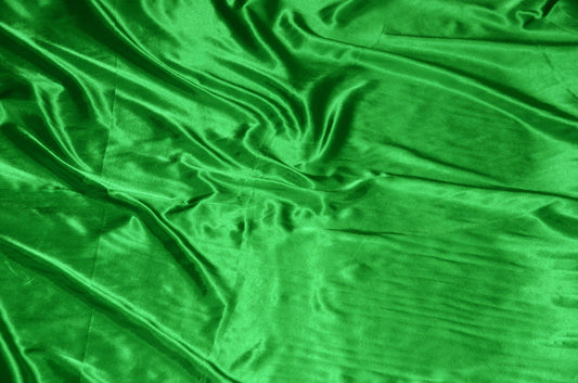 Stretch Charmeuse Satin Flag Green