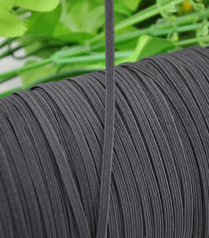 1/8" Black Elastic - 20 Yard Bundle