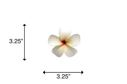 Foam Plumeria Stem Flower - Yellow/Red