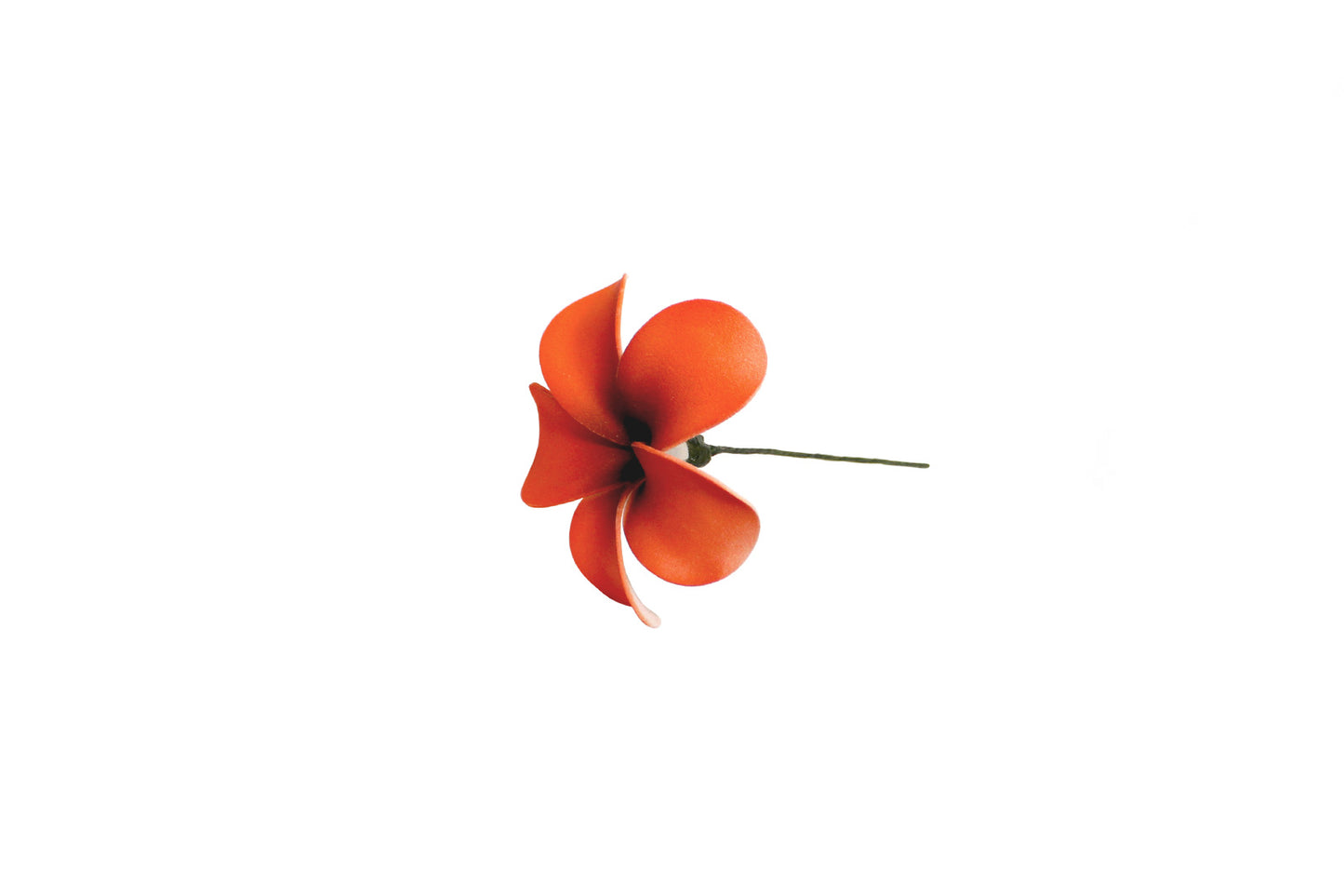 Foam Plumeria Stem Flower - Red/Black
