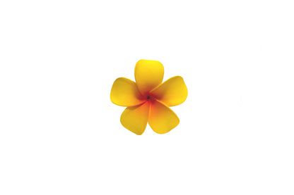 Foam Plumeria Stem Flower - Yellow/Red