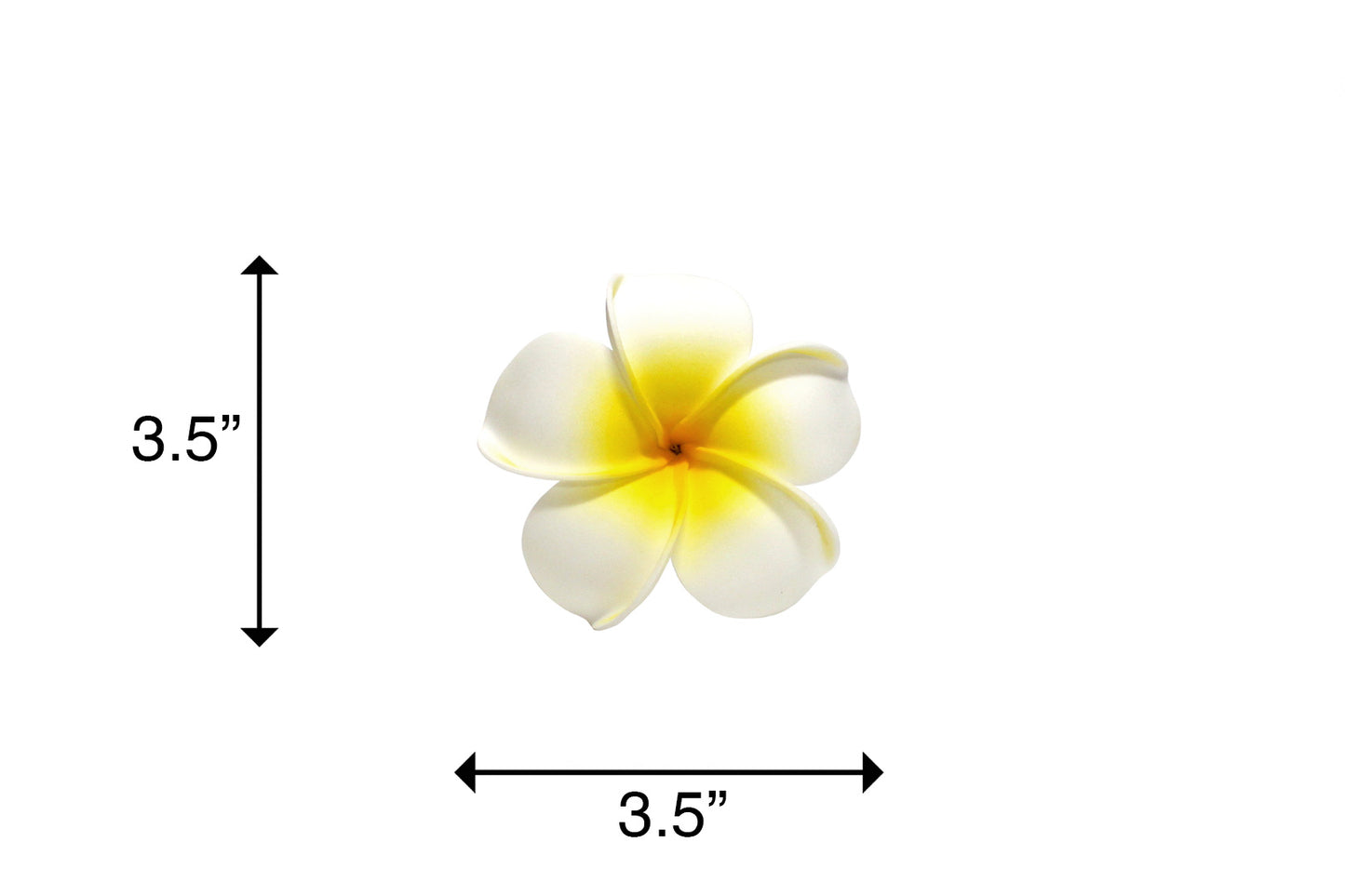 Foam Plumeria Stem Flower - Yellow/Orange