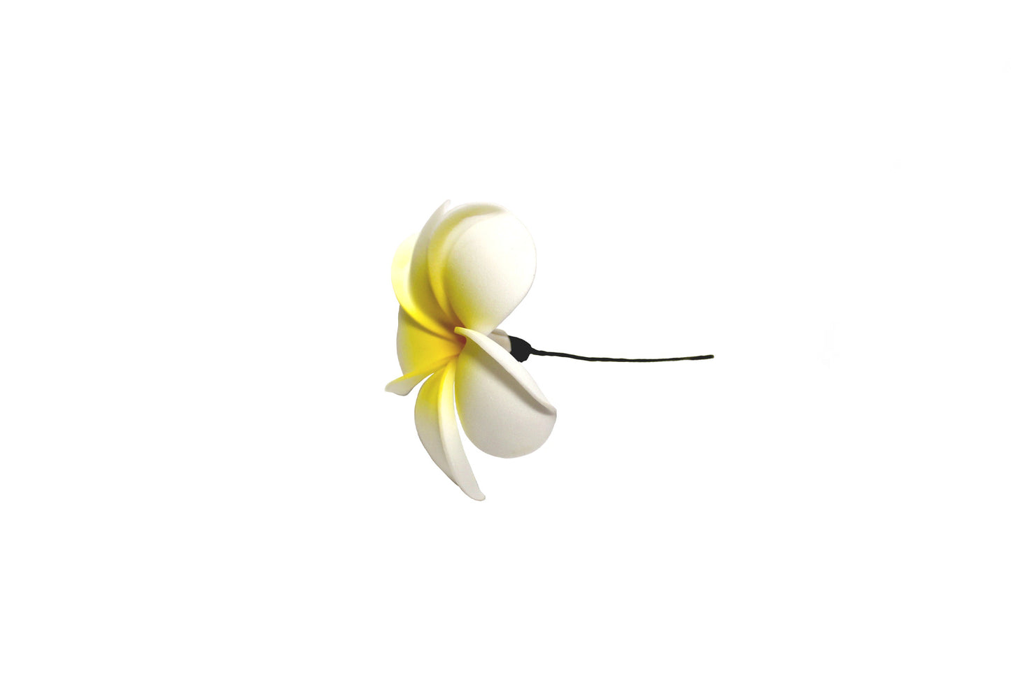 Foam Plumeria Stem Flower - Yellow/Orange