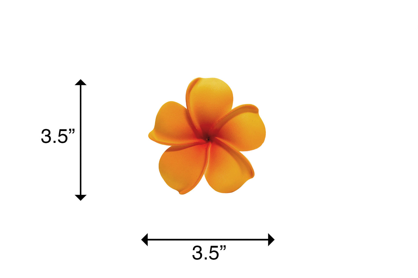 Foam Plumeria Stem Flower - Orange/Red