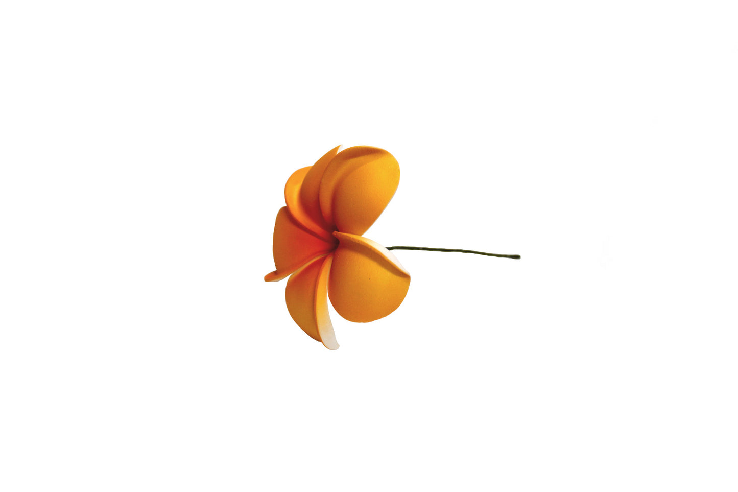 Foam Plumeria Stem Flower - Orange/Red