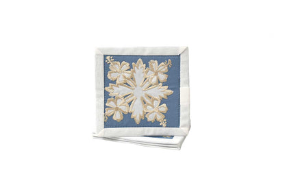 Quilted Bundle Coaster - White/Blue