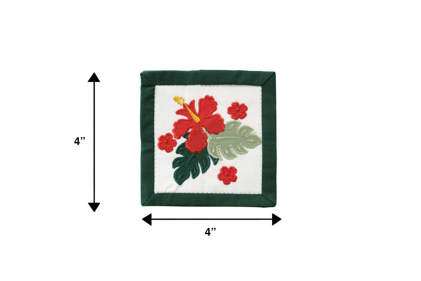 Quilted Bundle Coaster - Hunter/Red