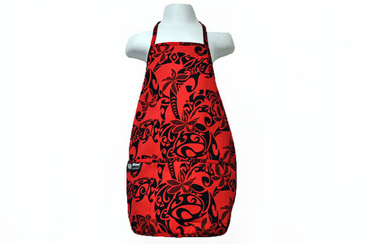 Kids Apron - Tapa Palm Red