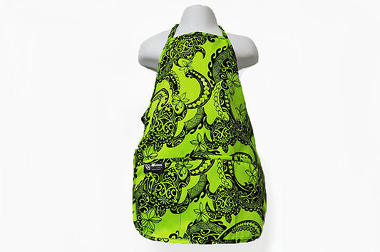 Kids Apron - Tribal Tattoo Lime