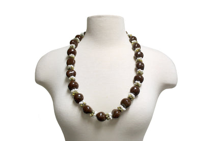 Brown Kukui Nuts / Mongo Shell Lei
