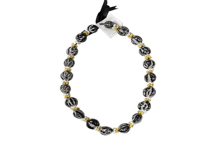 Black Tiger Kukui Nuts / Mongo Shell Lei