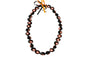 Flower Kukui Nuts Lei- Black/Orange