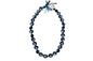 Flower Kukui Nuts Lei- Black/Blue