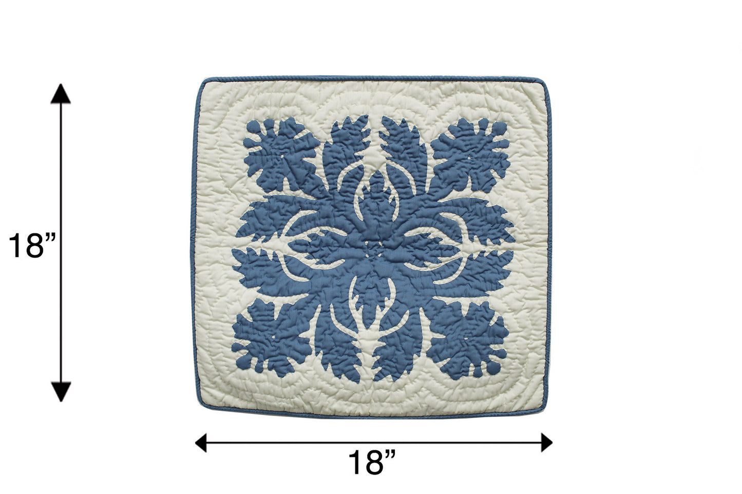 Quilted Pillow Cases - Cream Blue