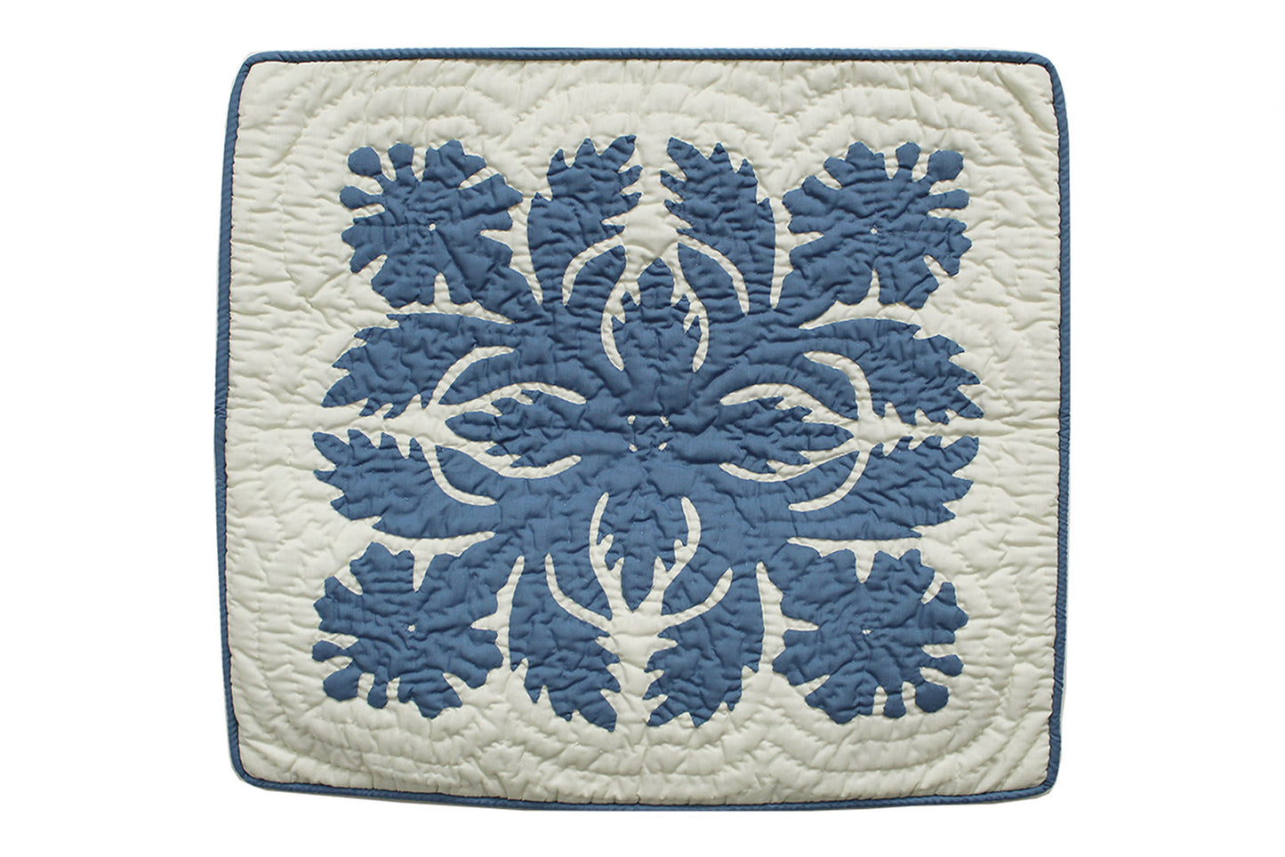 Quilted Pillow Cases - Cream Blue
