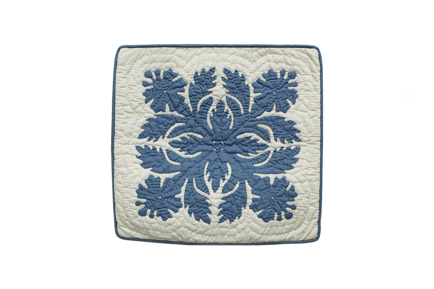 Quilted Pillow Cases - Cream Blue