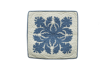 Quilted Pillow Cases - Cream Blue
