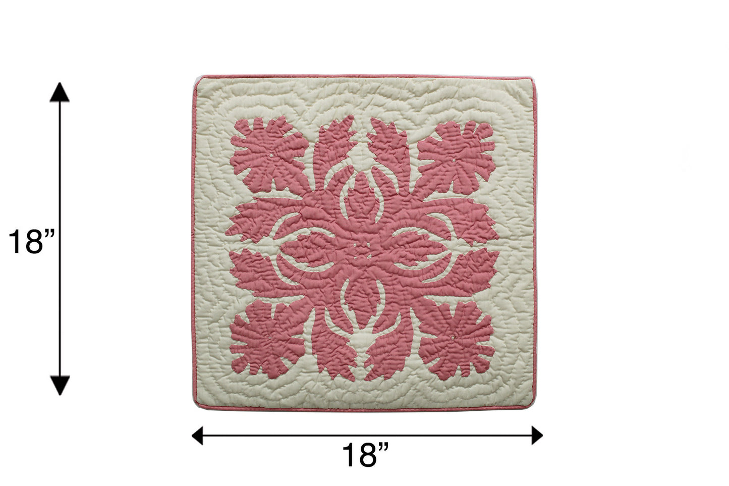 Quilted Pillow Cases - Cream Pink