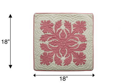 Quilted Pillow Cases - Cream Pink