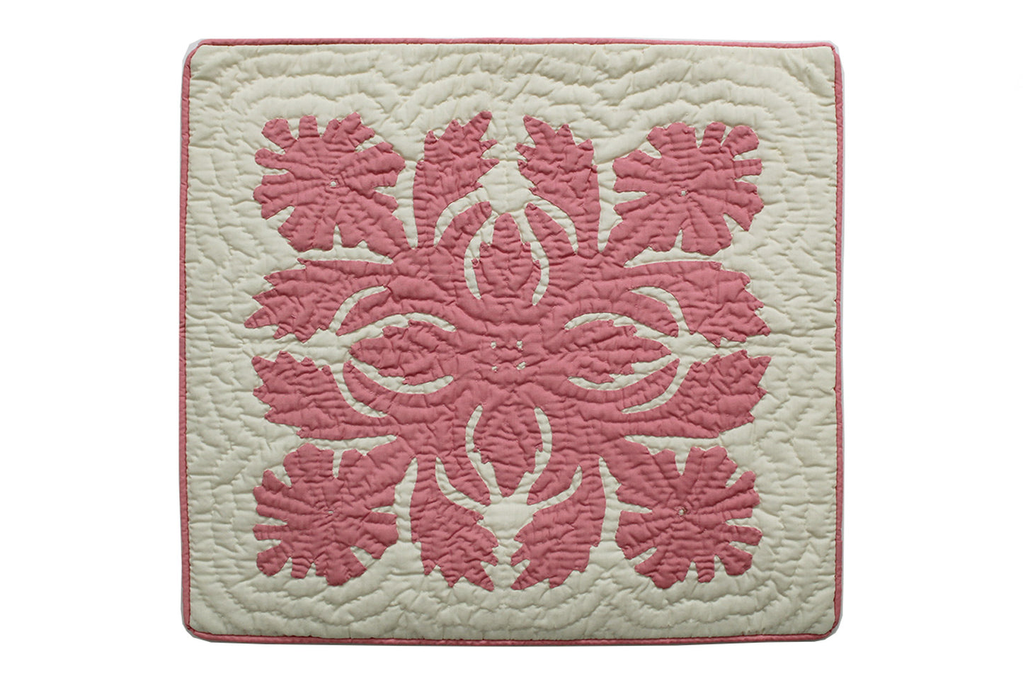 Quilted Pillow Cases - Cream Pink