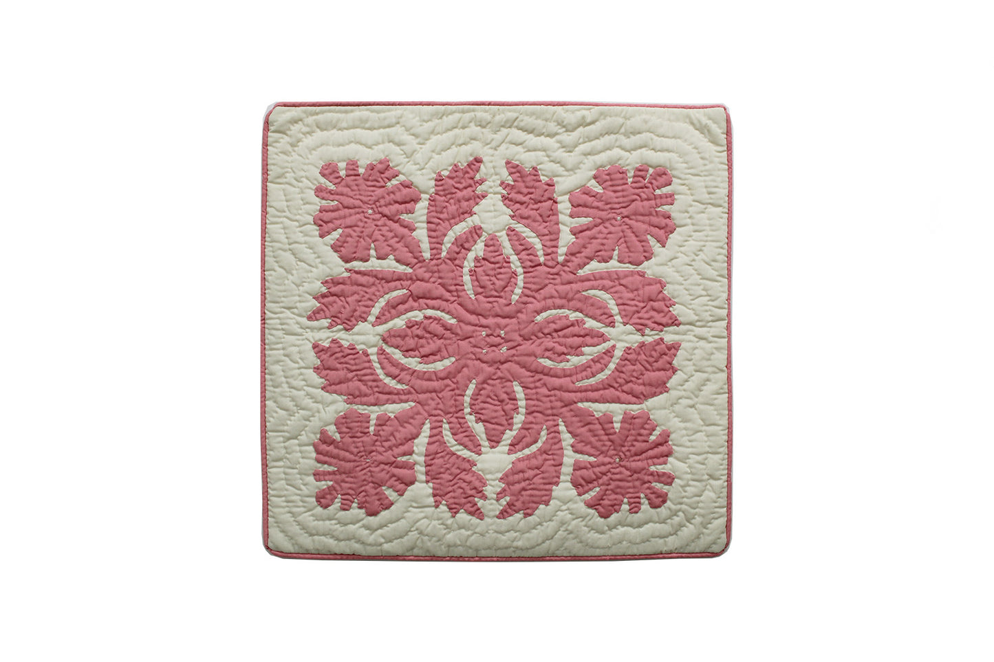 Quilted Pillow Cases - Cream Pink
