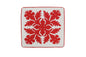 Quilted Pillow Cases - Cream/Red