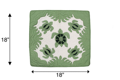 Quilted Pillow Cases - Green/Blue