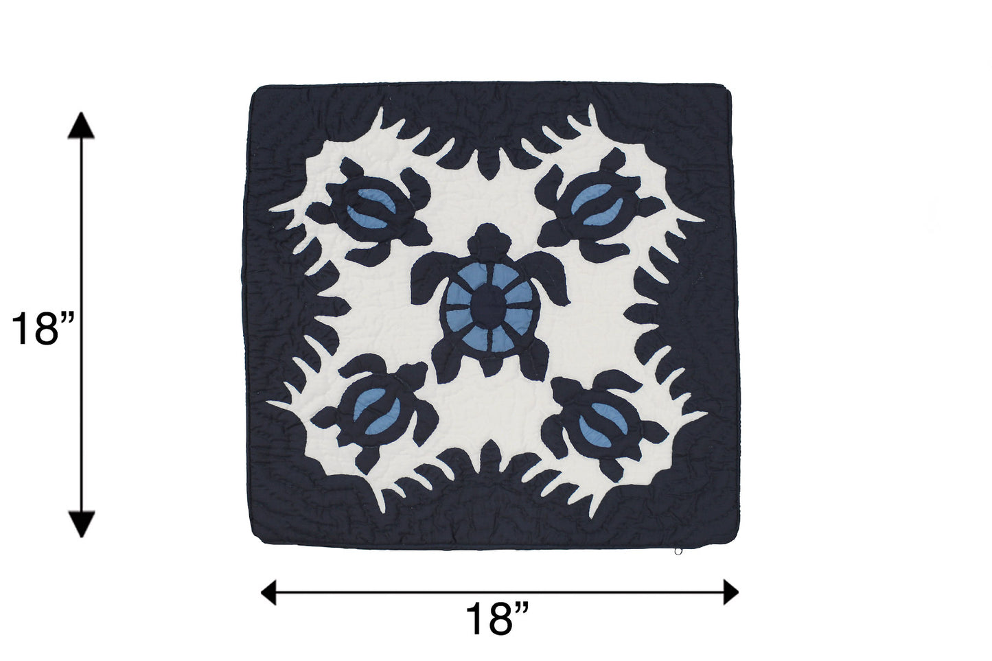 Quilted Pillow Cases - Navy/Blue