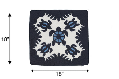 Quilted Pillow Cases - Navy/Blue