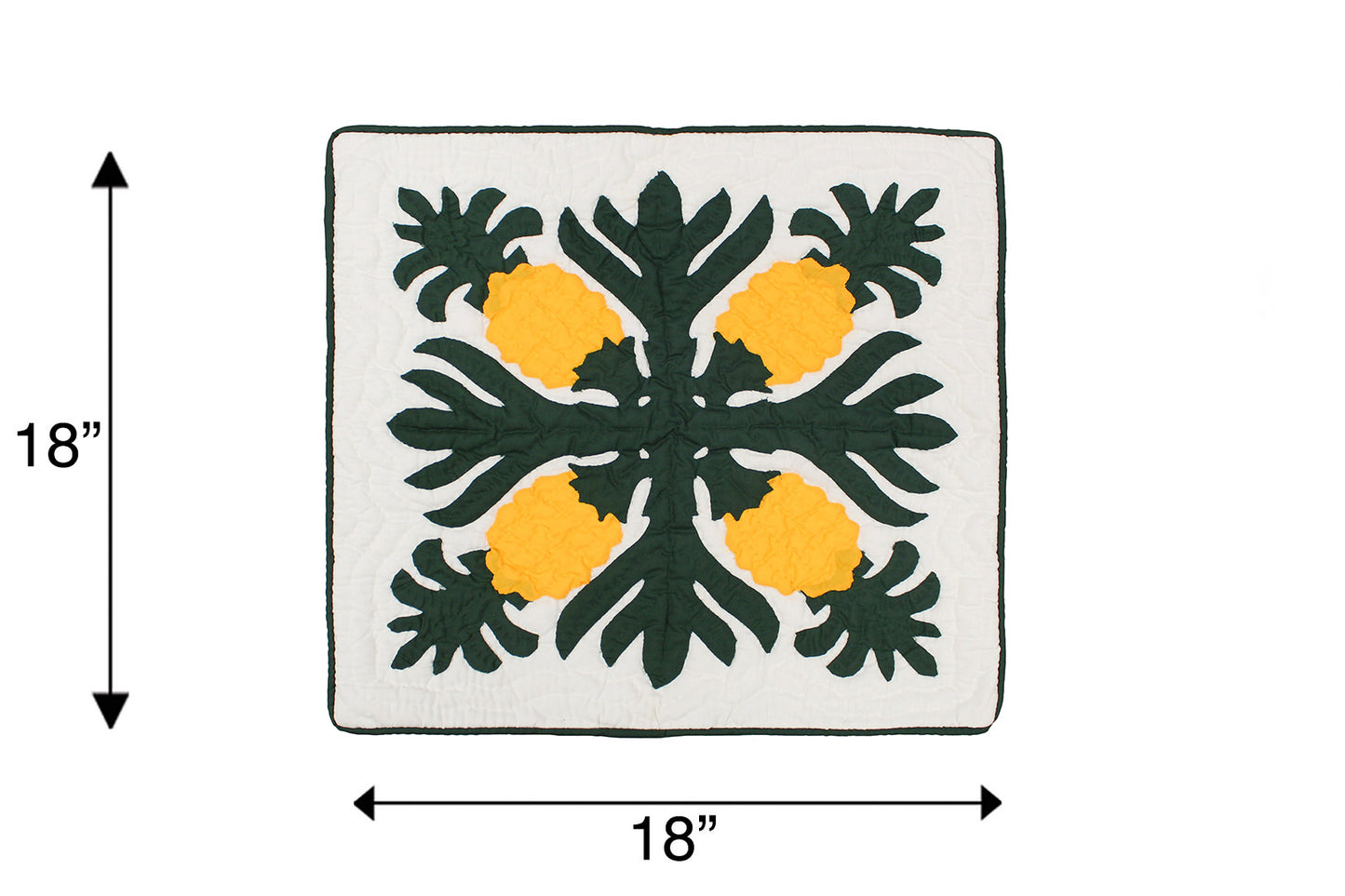 Quilted Pillow Cases - Cream/Hunter
