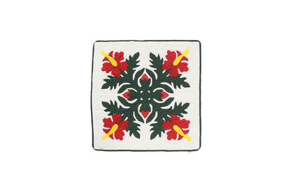 Quilted Pillow Cases 16"- Hunter/Red