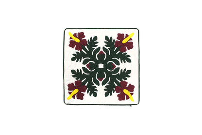 Quilted Pillow Cases 16"- Hunter/Wine