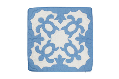 Quilted Pillow Cases 16"- Blue