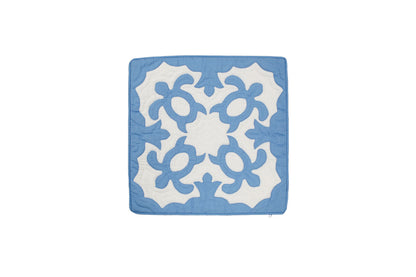 Quilted Pillow Cases 16"- Blue