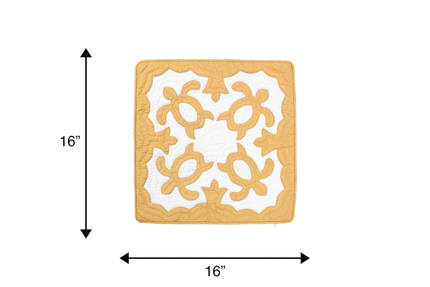 Quilted Pillow Cases 16"- Tan