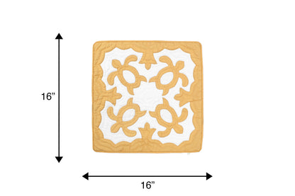 Quilted Pillow Cases 16"- Tan