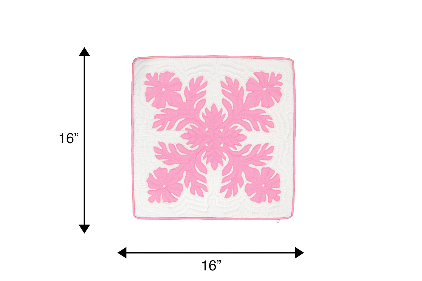 Quilted Pillow Cases 16"- Pink