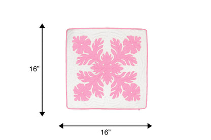 Quilted Pillow Cases 16"- Pink