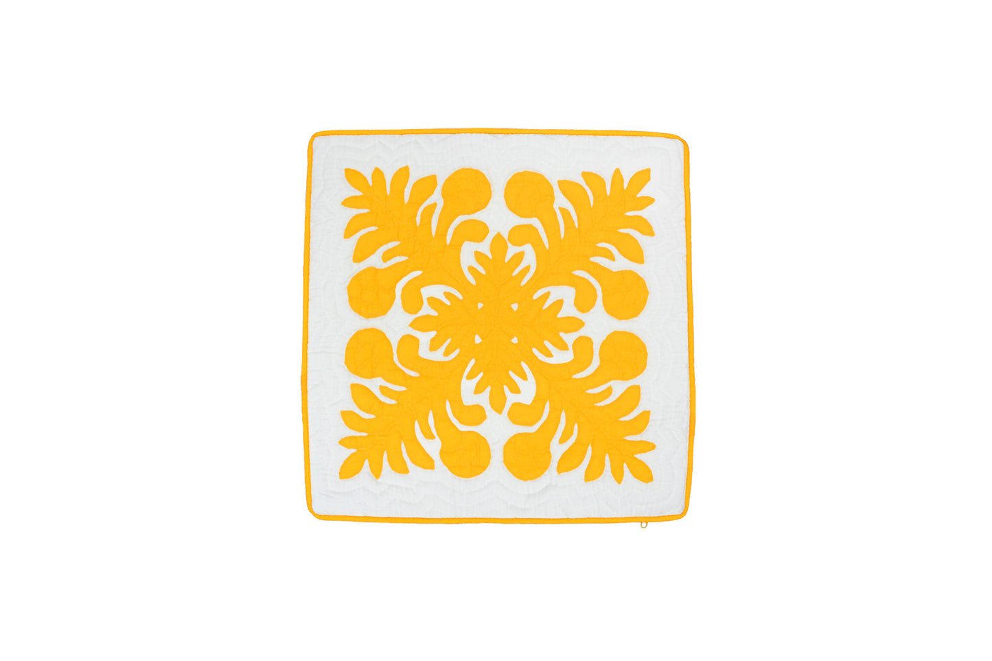 Quilted Pillow Cases 16"- Mustard/Cream
