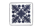 Quilted Pillow Cases 16"- Navy/Cream