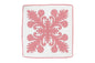 Quilted Pillow Cases 16"- Pink/Cream